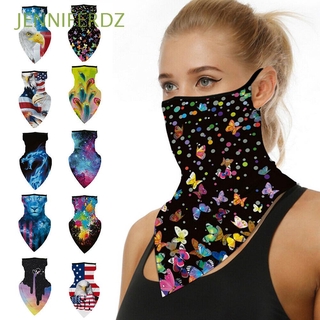 JENNIFERDZ Women Scarf Washable Face Mask Face Cover Anti-UV UV Protection Cycling Outdoor Ear Hanging printing Bandana