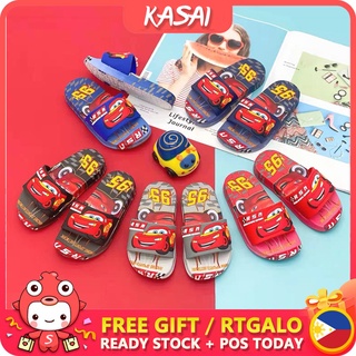 KASAI New kids Boy animation car Mcqueen cute fashion Slippers