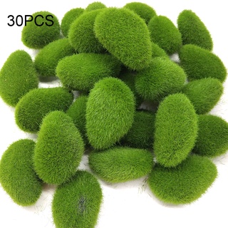 Simulation Plant DIY Decoration Artificial Moss Rocks Fake Stone 30pcs Green Creative Crafts For Garden and Crafting