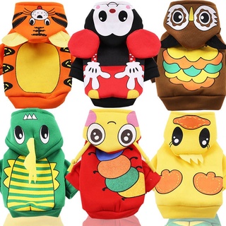 【Ready Stock】Pet Hooded Sweater Cute Dog Sweater Cat Clothes Cartoon Cosplay Costume
