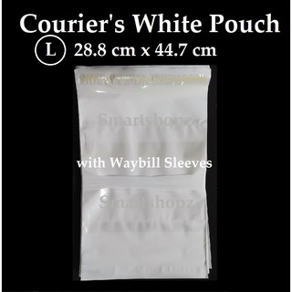 Courier's Plain Large White Pouch (28.8x44.7cm)100 pcs