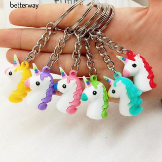 Better Cute Rainbow Unicorn Keychain Favor Bag Ornament (1)