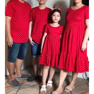 Polkadots Family Shirt And Dress (Mother, Father, Daughter and Son) (6)