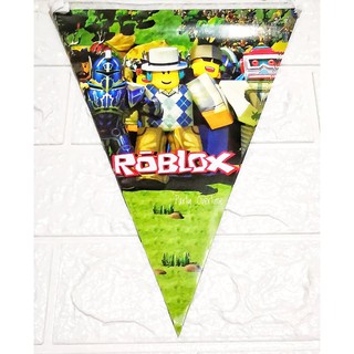 Roblox Triangle Banderitas Flag Banner Birthday Christening Party Decoration