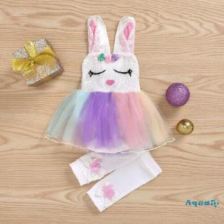 ✿ℛ2pcs Toddler Baby Girl Clothes Cute Rabbit Lace Tutu Dresses