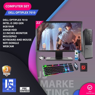 Computer Set Lowest Price Sale DELL OPTIPLEX 7010 Intel Core i5 3rd Gen 8gb Ram 500gb Hdd 22 Inches