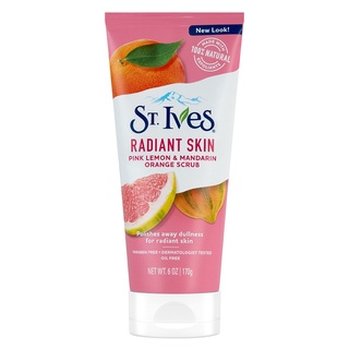 St. Ives Radiant Skin PINK Lemon & Mandarin Orange Scrub 170 gr / ST IVES PINK