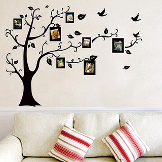 BK✿Creative Family Photo Frame Tree Wall Sticker Removable Room Background Decor