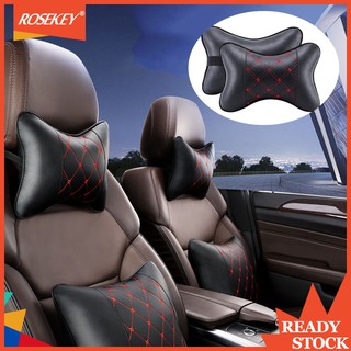 【Rosekey】Car PU Headrest Seat Neck Pillow head pillows Lumbar support pillow car seat headrest 1pcs TZ002