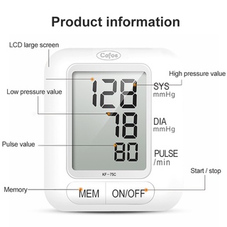 Cofoe Automatic Wrist Blood Pressure Monitor+Blood Glucometer for Diabetes Free Gift【Free Shipping】 (7)
