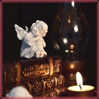 Retro Praying Angel Figurine Resin Guardian Angel Statue Indoor Home Garden Decoration Sculpture Mem