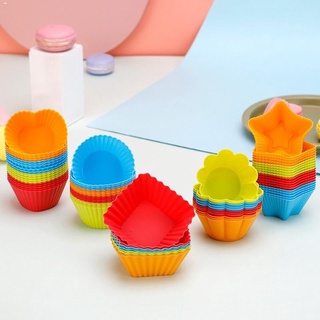 Baking decoration✶♦1pcs<Multiple Shape>Silicon Cupcake Puto Molder Set Plastic Puto Muffin Cups Baki