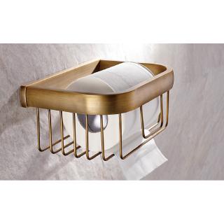 Antique Brass Wall Mounted Toilet Paper Holder Roll Tissue Holder Bathroom Accessories nba534