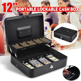 ✹☊CQW Metal Cash box Drawer Cashier Safety box Lock Big Size Secure you Money with key