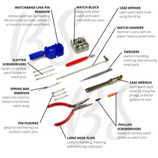 BS Watch Repair Tools [Tools Kit Set, Punch Hole, Link Remover & Stainless Steel Opener] (2)