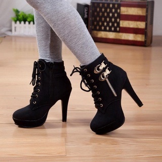 women boots☍AIAITOP Women High Heels Ankle Autumn Winter Boots