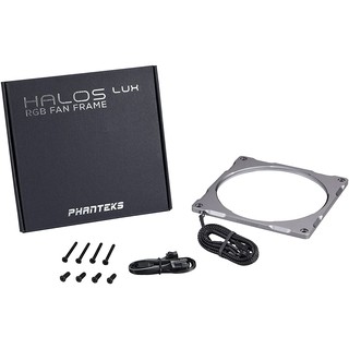 PHANTEKS Halos Lux 120mm RGB LED Fan Frame, Aluminum Anthracite Grey (PH-FF120RGBA_AG01)
