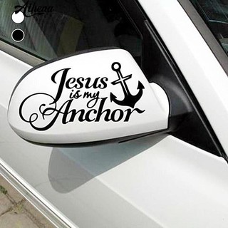 √COD Jesus Is My Anchor Letters Print PET Reflective Car Stickers Auto Decal