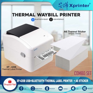 Xprinter XP-420B Thermal Sticker (BLUETOOTH +USB ONLY)Barcode Printer+ A6 Label Sticker