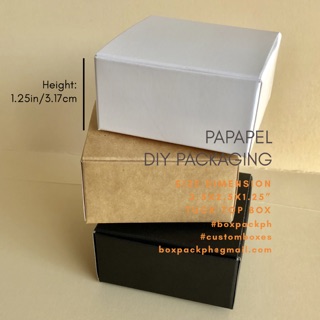 Small square box packaging Tuck Top 2.5x2.5x1.25in (1)