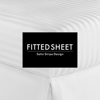 Hotel Fitted Sheet 3CM STRIPES 250TC Good Hotel Quality Affordable Bed Linen