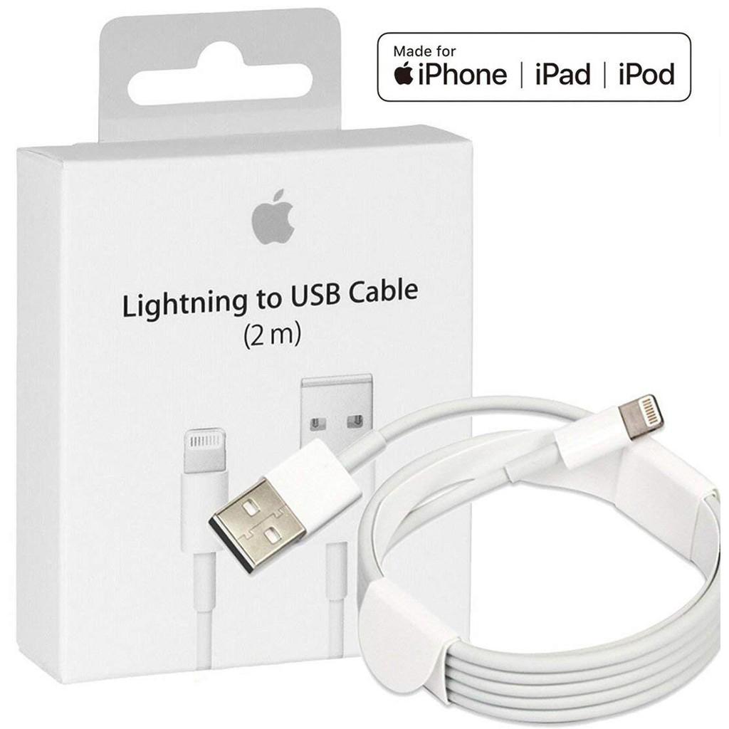 Original Apple Lightning Cable USB 2M Charger Cables Lightning Cord Fast charging Wire for iphone x 6 7 8 plus Charger Cables