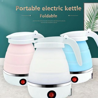 Kettles﹍Electric Kettle Foldable Silicone Portable Water Kettle 600ml Mini Small Electric Kettle