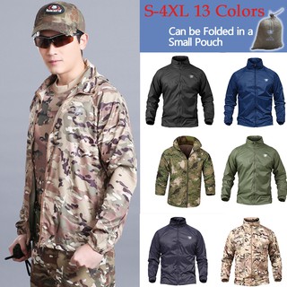 Fold-able Camo Light weight Camping Camouflage Suit Outdoor Tactical Jacket