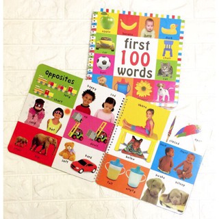 3pcs First 100 Words Animals ABC Colors Jumbo Baby Educational Book