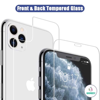 Front and Back Tempered Glass Film for iPhone 12 11 Pro 12 Mini XS Max XR X 7 8 6s Plus SE 2020 Screen Protector Tempered Glass