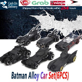 6pcs Chariot Batman 1:64 Alloy Model Car Sets 7-8cm Classic Vehicles Christmas Gift Toys Cars Model
