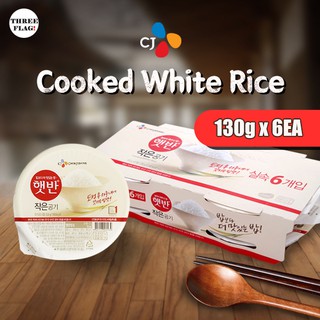 CJ Korean Food Cooked White Instant Rice from Korea 130g x 6ea (1)