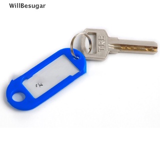WillBesugar 50pcs Keychain Key ID Label Tags Luggage ID Tags Hotel Number Classification Good