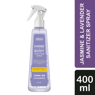 Fresh Jasmine And Lavender Hand and Body Sanitizer Spray 400ml