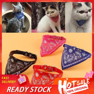 ♦RAN♦Pet Cats Small Dog Collar Adjustable Scarf Triangle Neckerchief Bandana Towel