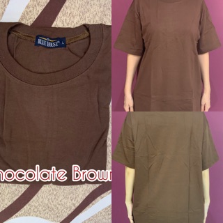 Chocolate Brown Comfort Plain Cotton Round neck Tshirt Unisex
