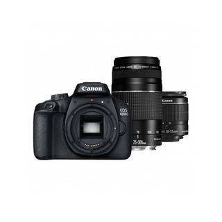 ◊☈Canon EOS 4000D T100 DSLR Wi-Fi Camera with 18-55mm Lens & Canon EF 75-300mm F/4-5.6 III Lens Kit