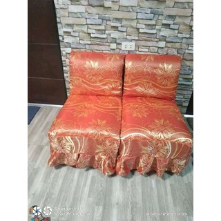 2pcs single armless sofa cover
