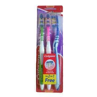 Children's toothbrush▬✓Colgate Zigzag Plus Soft Toothbrush with Cap - Buy 2, Get 1 FREE