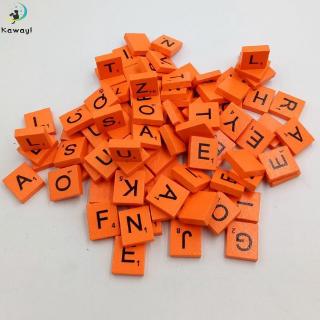 100 Wooden Scrabble Tiles Black Letters Numbers For Crafts Wood Alphabets
