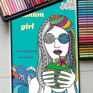Fashion girl coloring book for adult 20 pages