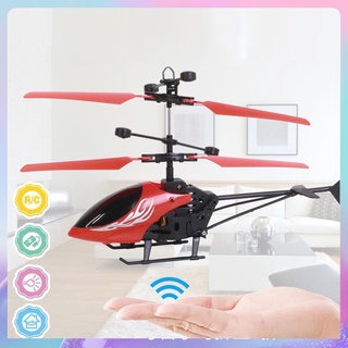 Micro RC helicopter infrared sensor suspension induction aircraft LED light remote control UAV