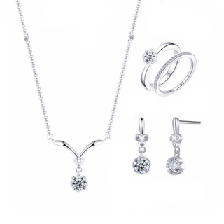 Silver Kingdom 92.5 Italy Silver Korean Fashion Jewelry Accessory Ladies' Set 10