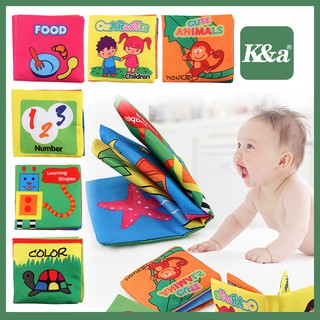 K&A Children’s learning books common preschool educational teaching animal Kids Cloth Book