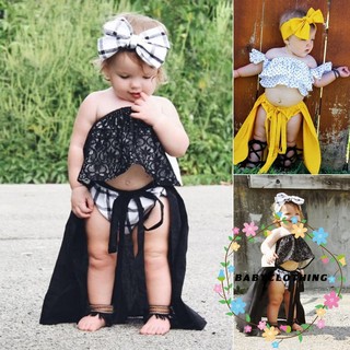 YIG-Toddler Kids Baby Girls Off Shoulder Lace Tops+Briefs (4)
