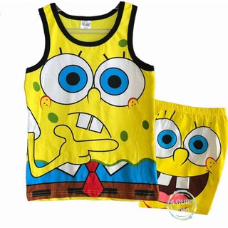 SpongeBob Shirt+Short For Boys Set Kids T Shirt Sando Terno