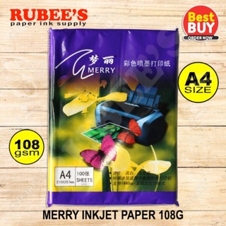 Merry Inkjet 108gsm paper 100 sheets