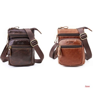lose Men Vintage PU Leather Shoulder Bag Crossbody Small Messenger Satchel Business Bags