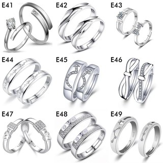 MFSunnies Jewelry 92.5 Sterling Couple Adjustable Ring