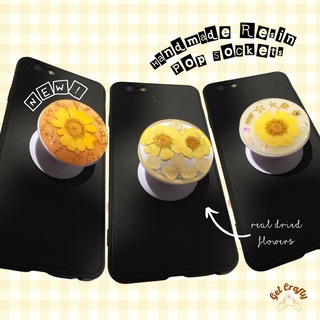 Handmade Resin Pressed Flower Pop Socket Griptok